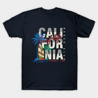 California Beach Summer typography T-Shirt